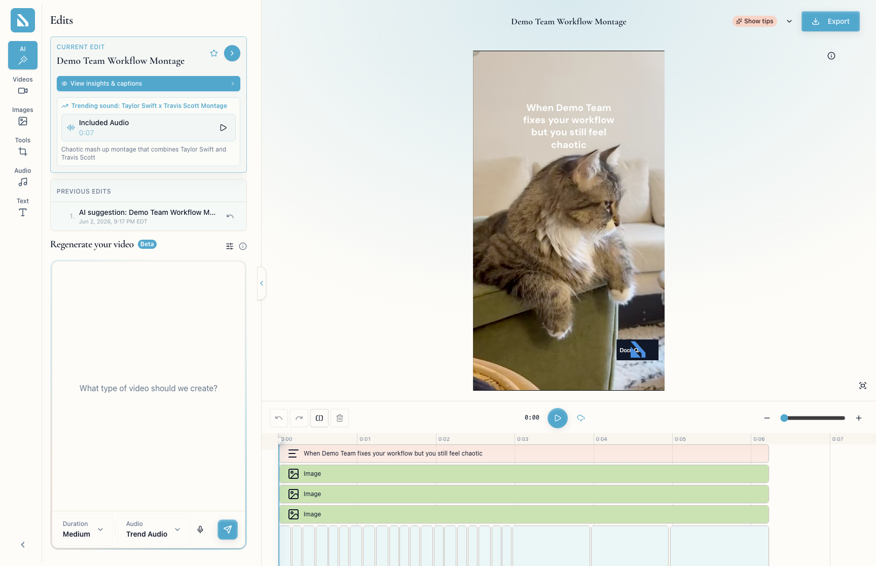 Editor walkthrough highlighting the video preview